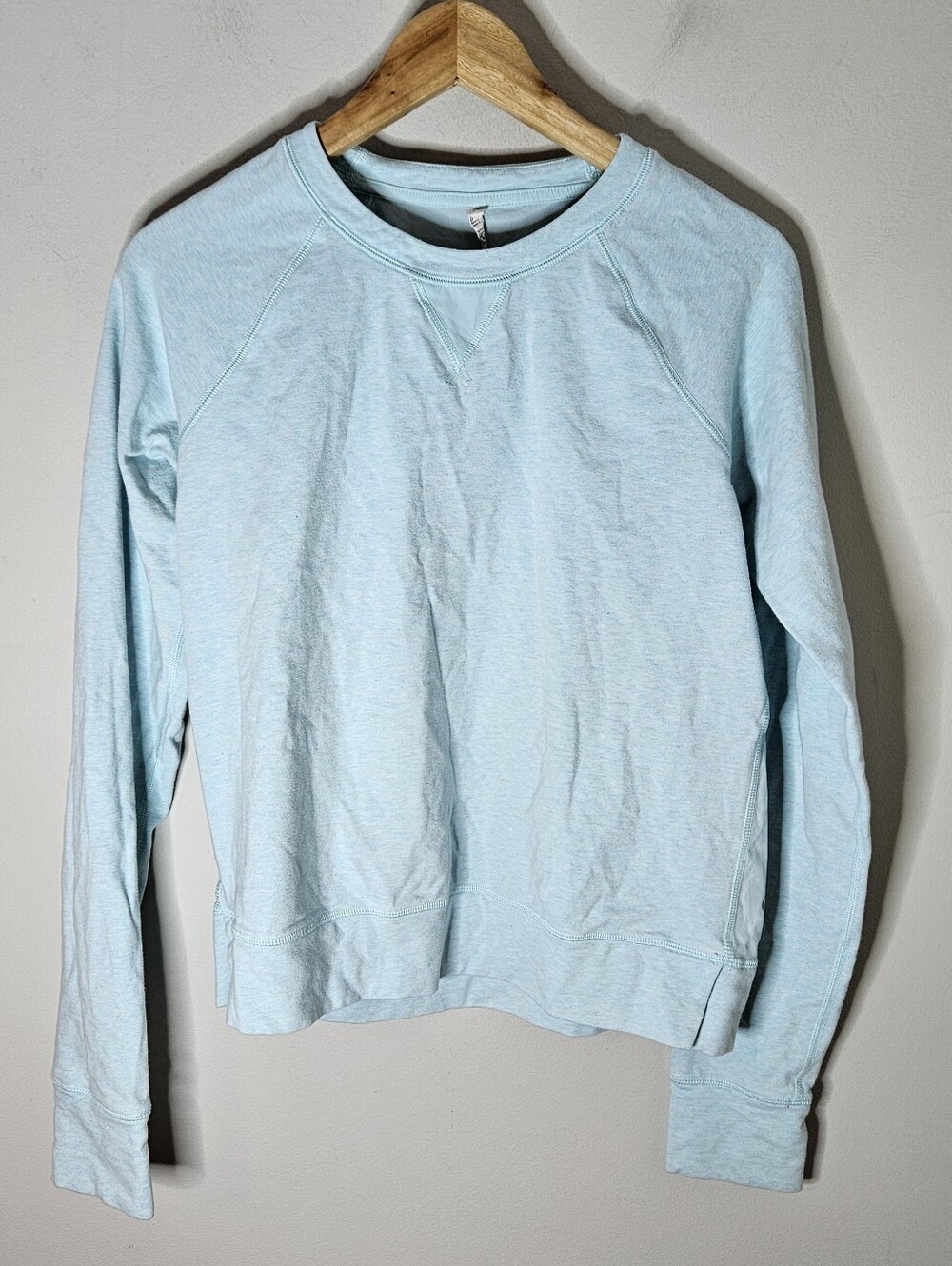 Lululemon Voyager Sweatshirt Top Crewneck Aquamarine Blue Green Women's 8